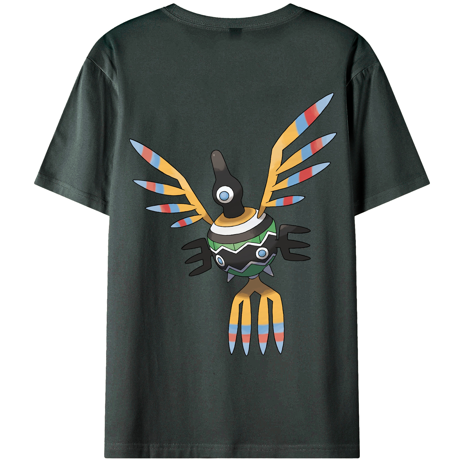 （画像用） ポケットモンスター Pokémon 綿100％ メンズ半袖Tシャツ（バックプリント） 通気性